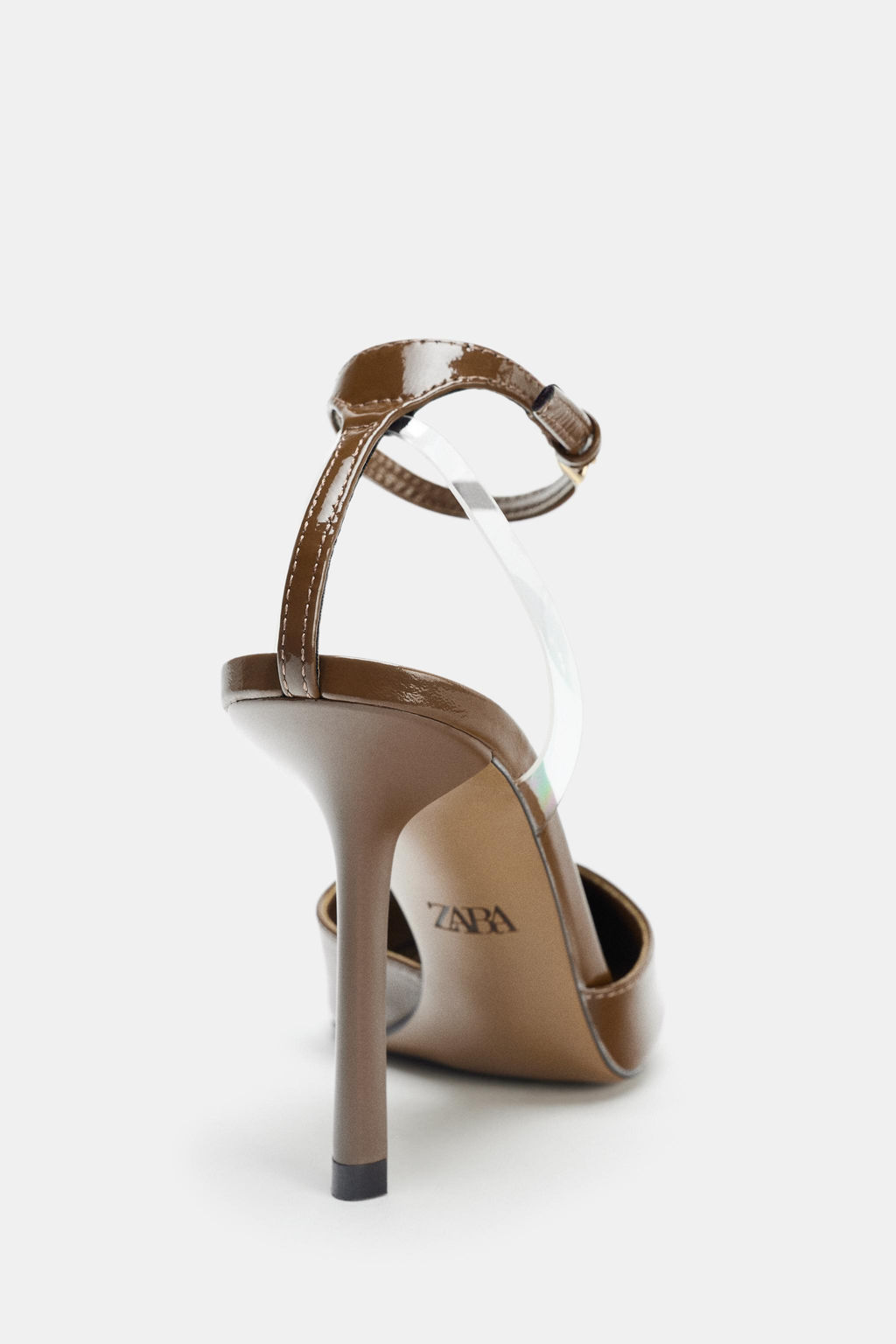 FAUX PATENT HEELED SHOES