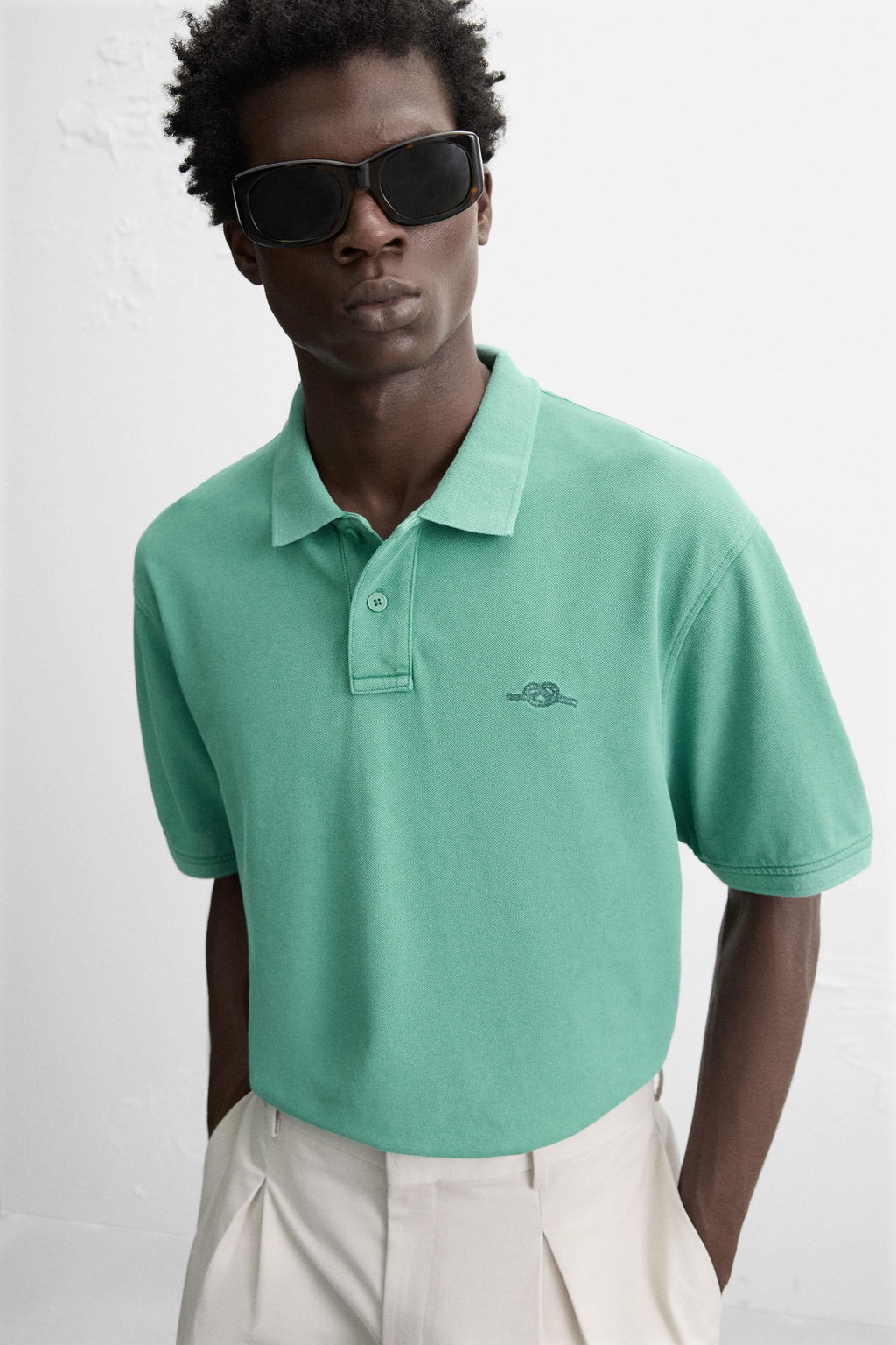 WASHED PIQU_ POLO SHIRT - Zara фото 6