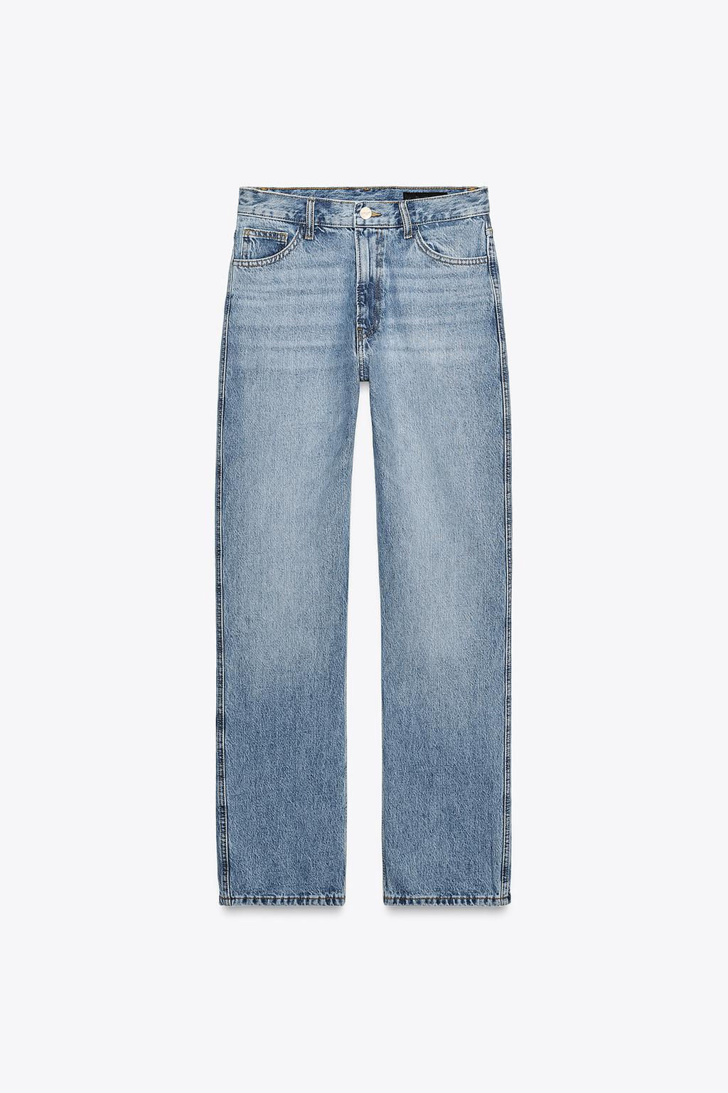 ZW COLLECTION STRAIGHT HIGH-WAIST JEANS - Zara фото 5