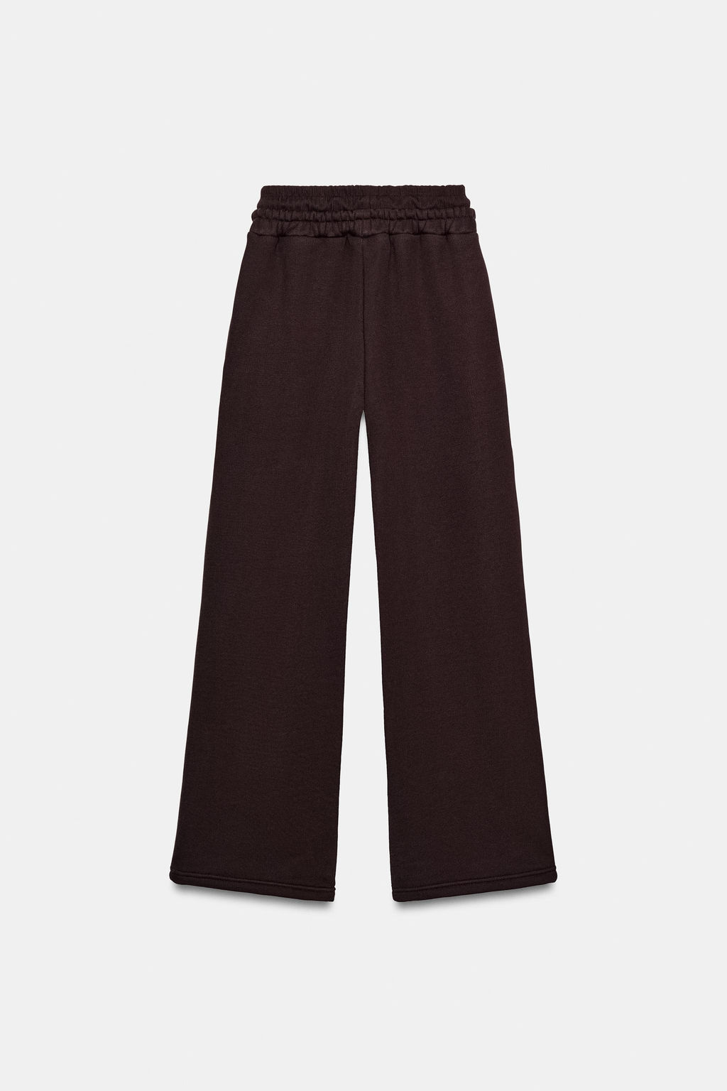 STRAIGHT-LEG PLUSH TROUSERS