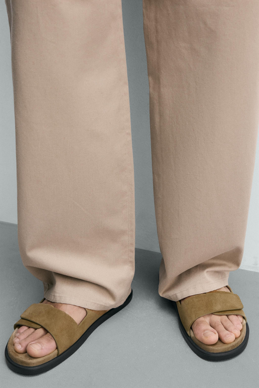 SANDALIA PIEL DOBLE TIRA / Beige - Zara фото 3