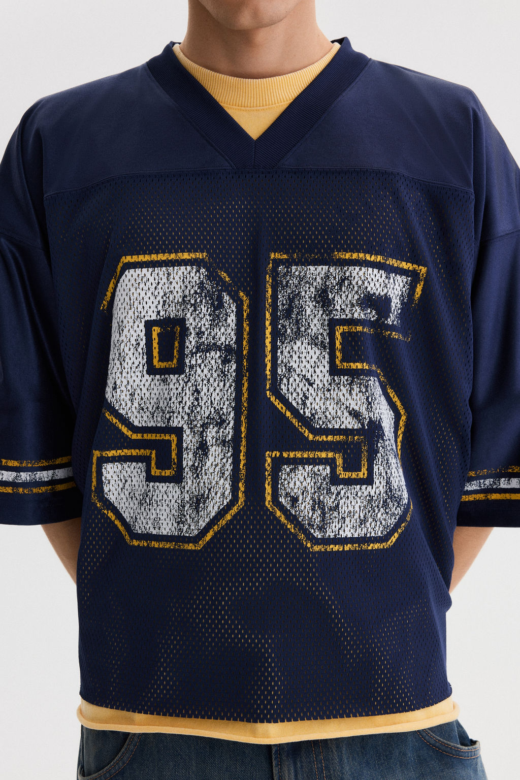 Camiseta de malla estampada Oversized Fit - H&m фото 7