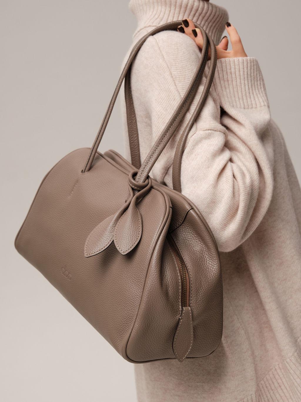 Кожаная сумка Petal DBR 31338 таупе  фото 3