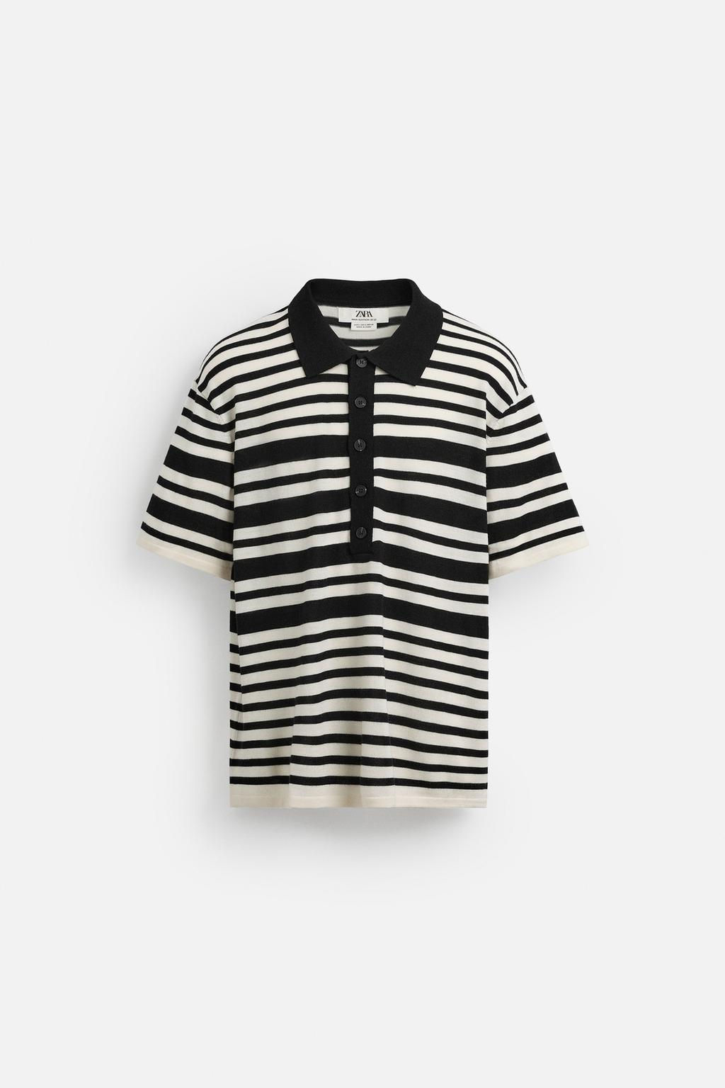 STRIPED KNIT LIMITED EDITION POLO SHIRT - Zara фото 7