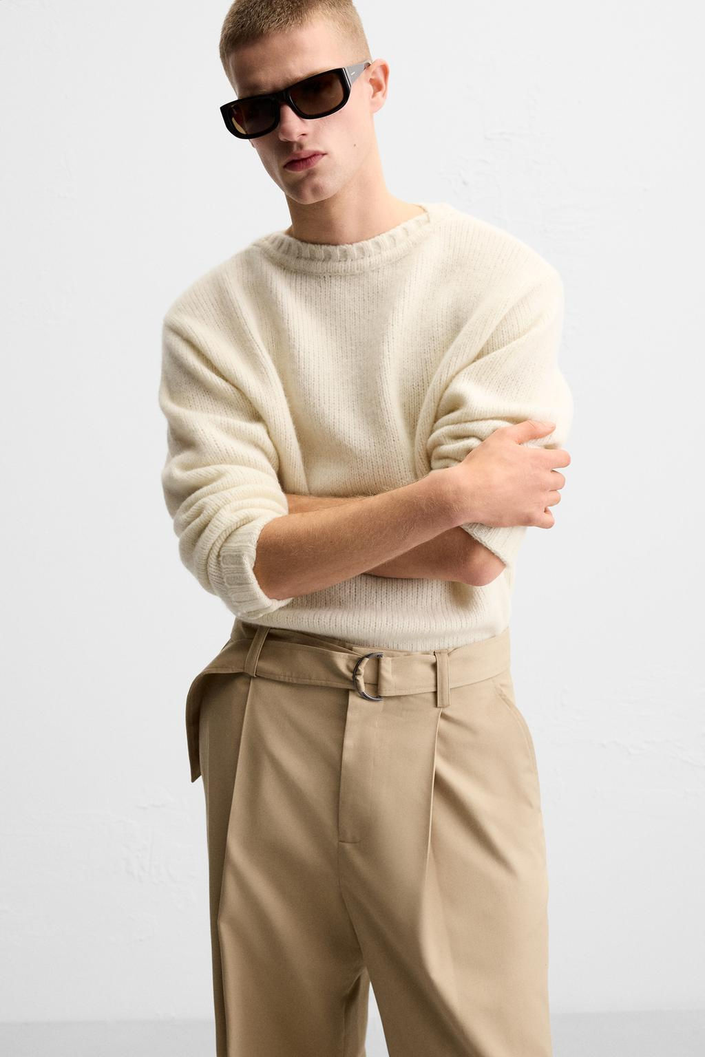 PLEATED TROUSERS WITH BELT - Zara фото 5