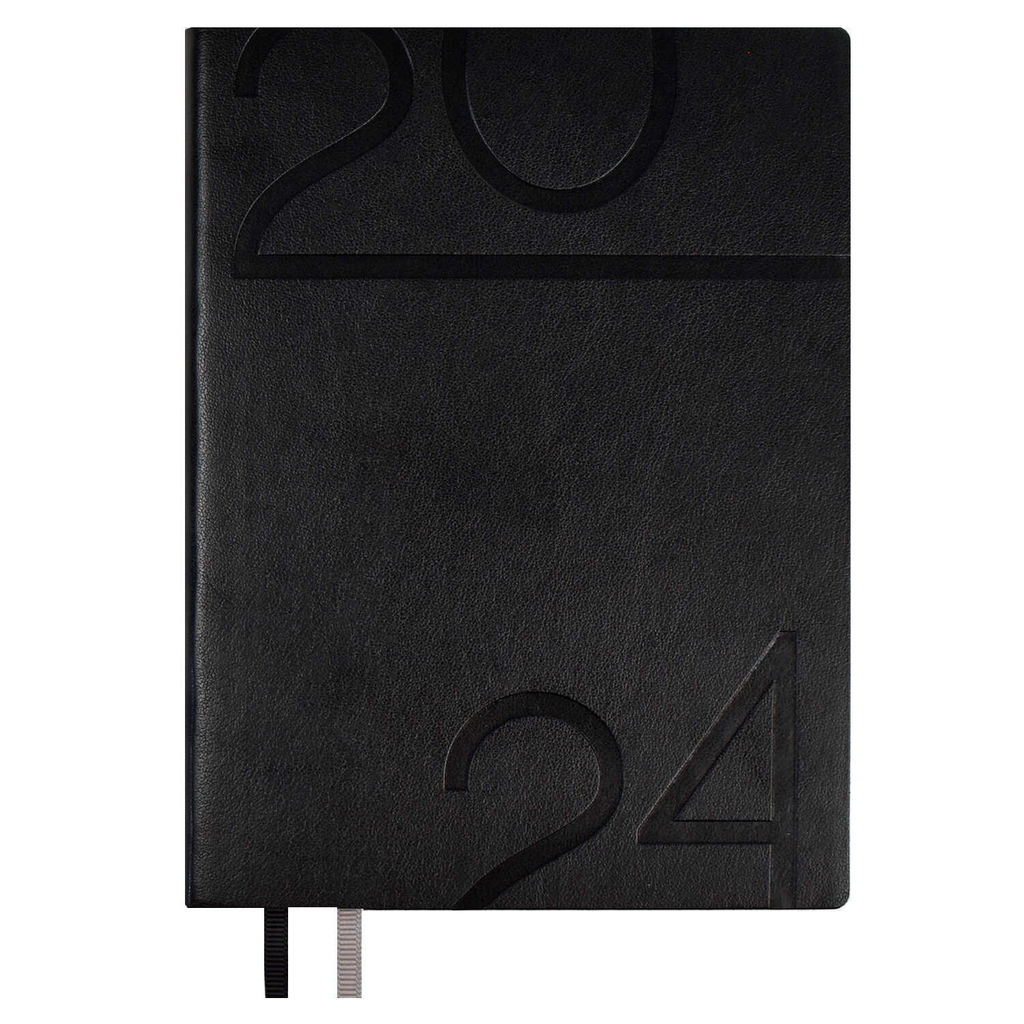 Ежедневник датированный 2024 ESCALADA, ИЦХАК АДИЗЕС, А6+, 176 л., арт. 63810/ 20 ГОУТСКИН ЧЁРНЫЙ