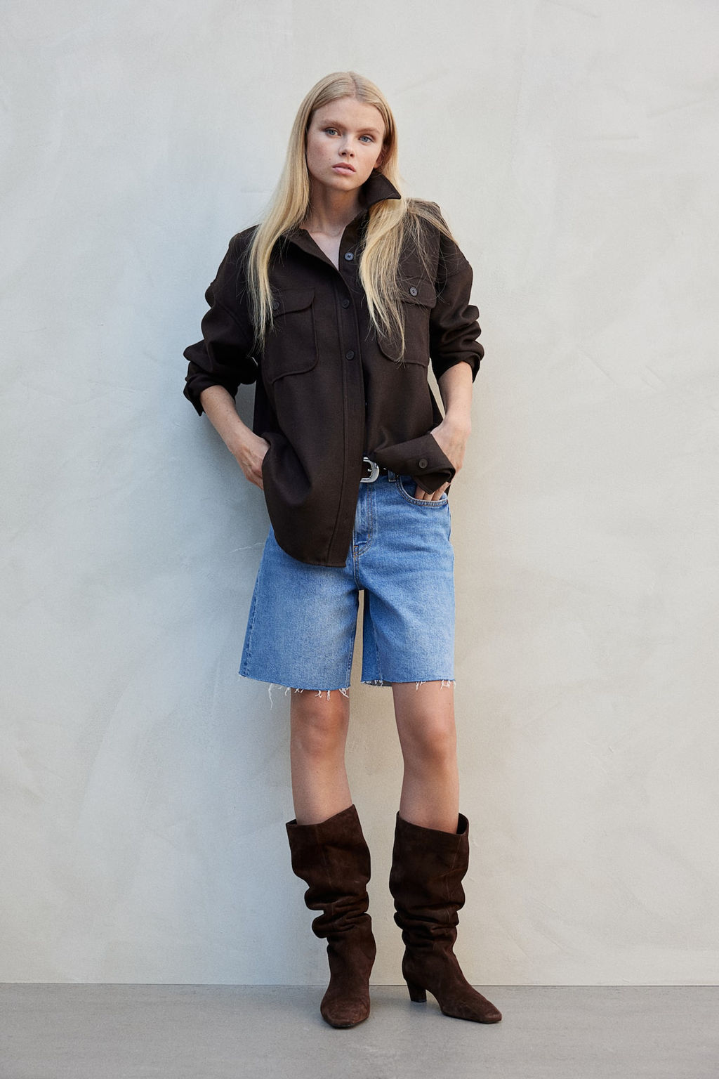 Camisa oversize de sarga - H&m фото 2