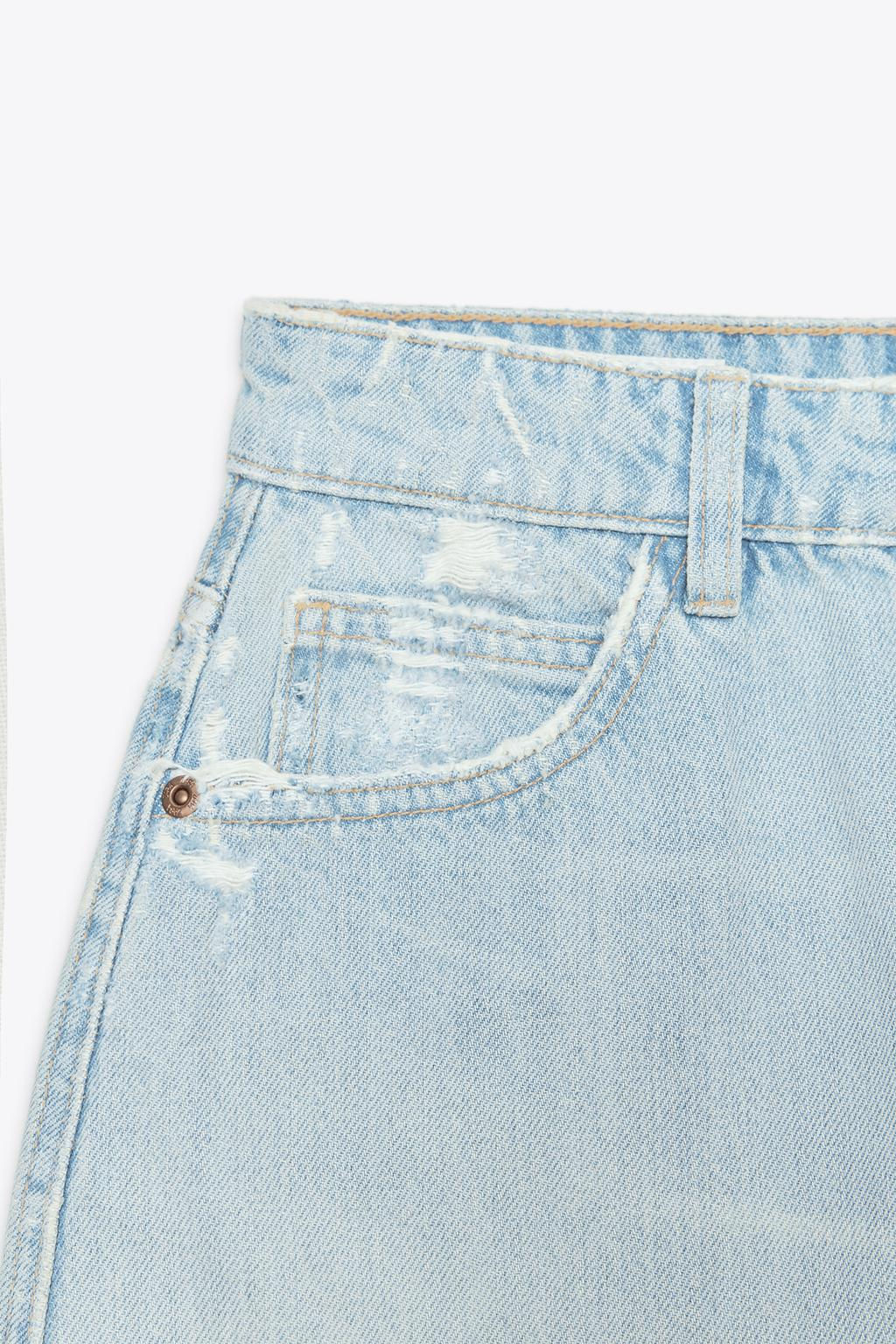 RIPPED TRF DENIM SKIRT - Zara фото 7