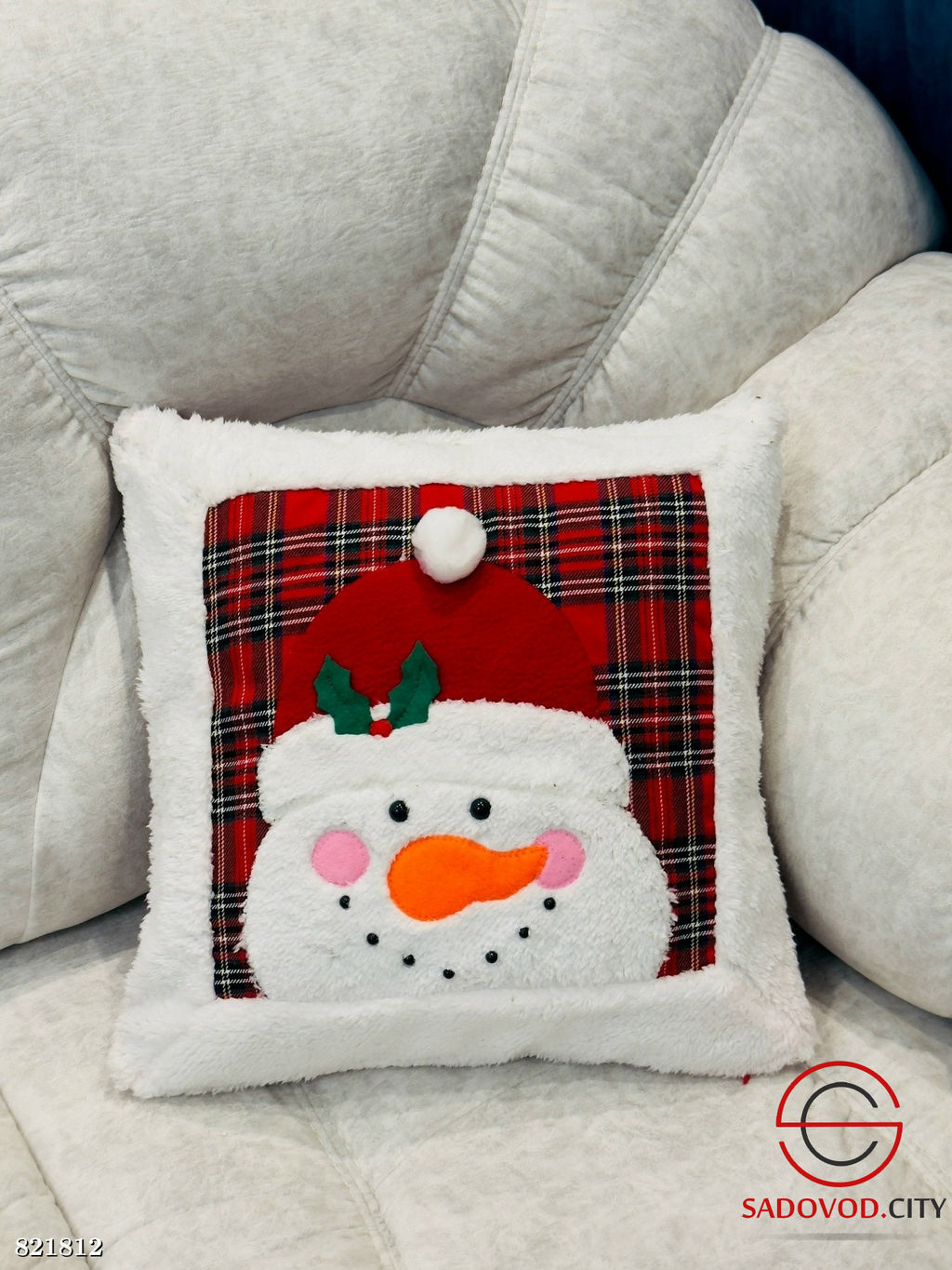 Новогодняя наволочка на молнии