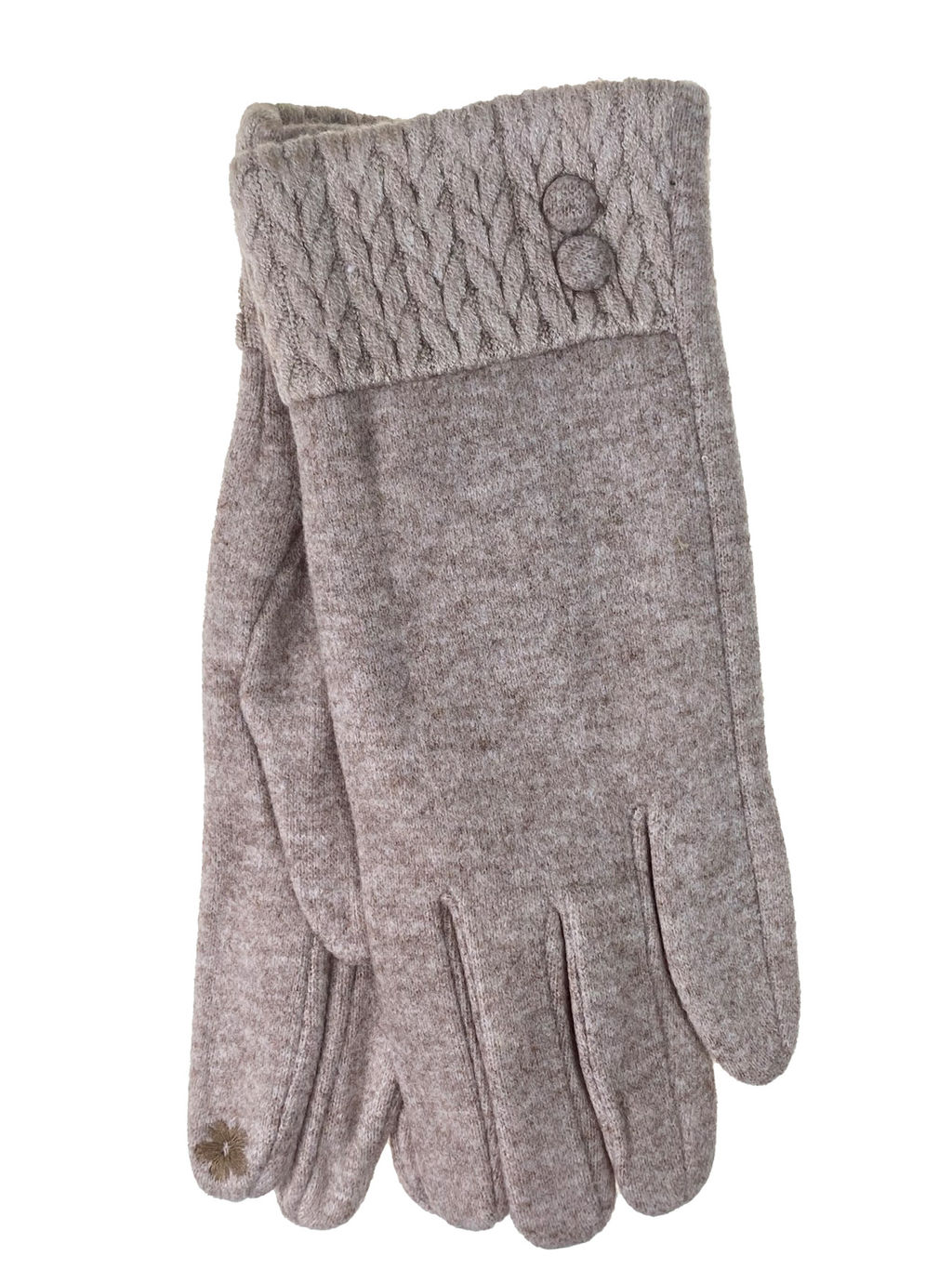 Элегантные женские перчатки из кожи и велюра, цвет шоколад - Greta фото 8