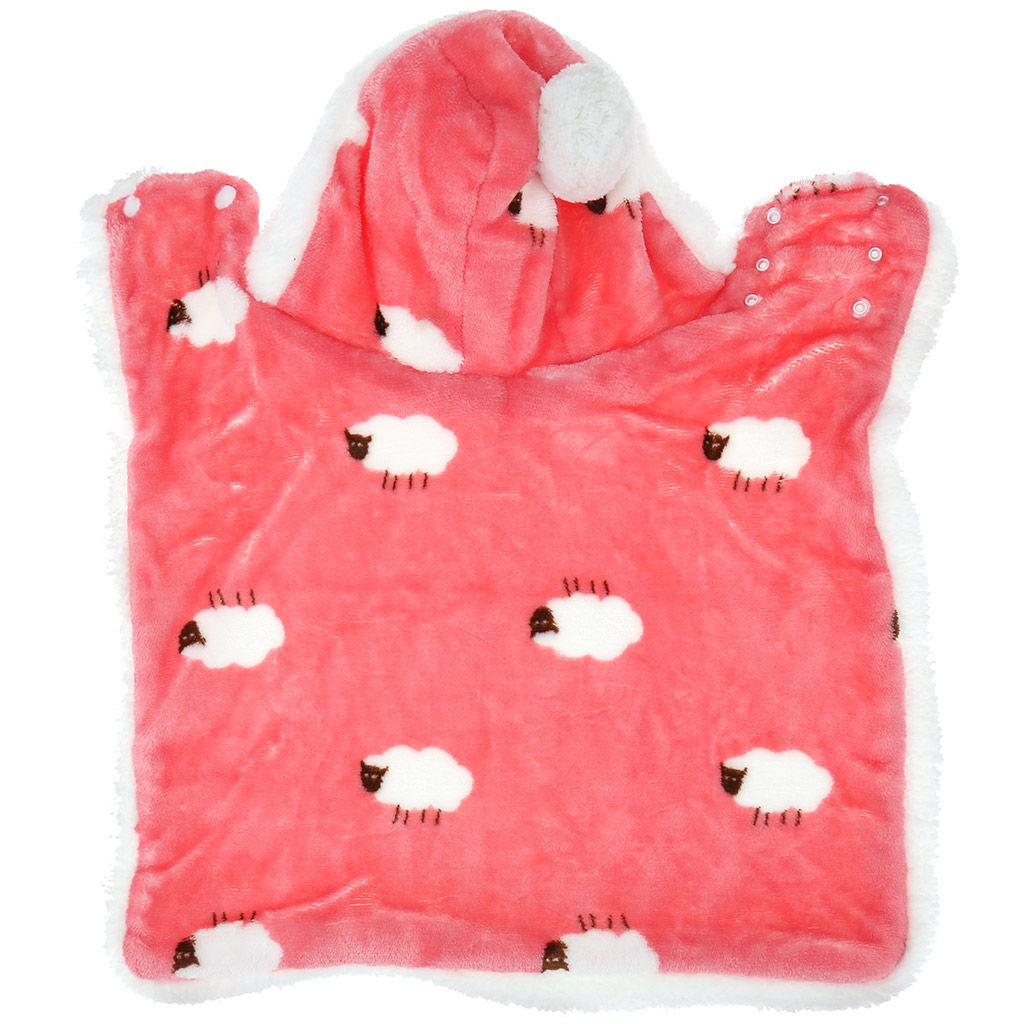 Пэт тойс (Pet toys) Одежда для собаки Накидка на меху Овечка с капюшоном, с помпоном, на кнопках, р-р L, длина спинки 40см/обхват шеи 40-44см, цвет-розовый, флис/искусственный мех (100% полиэстер) (Китай) - Домашняя мода фото 5