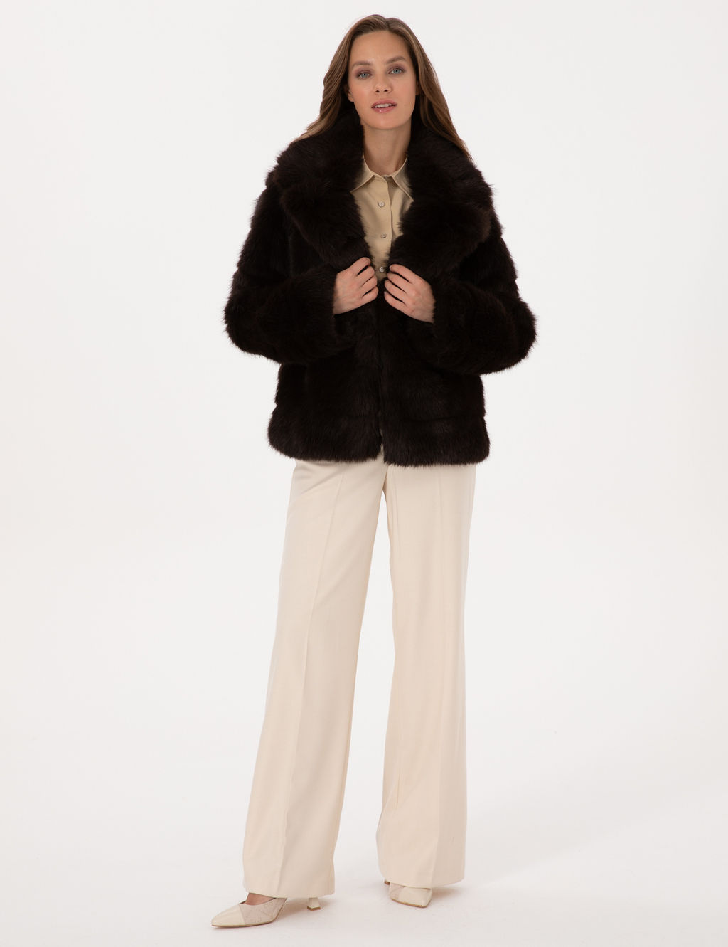 Kahverengi Comfort Fit Mont