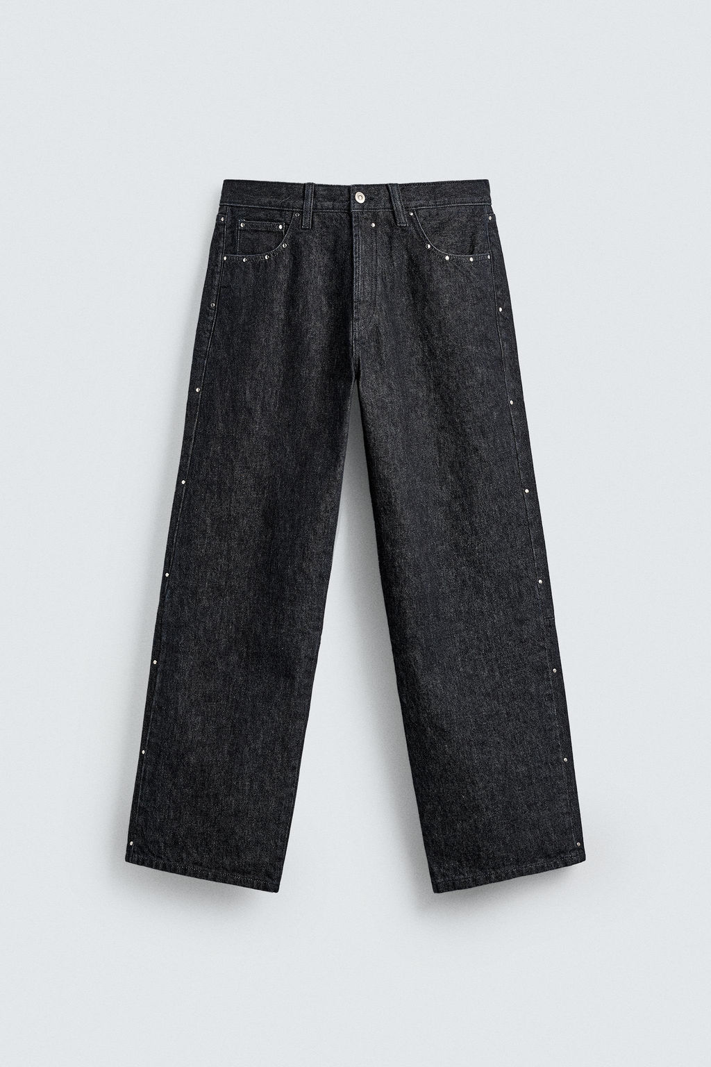 STUDDED STRAIGHT-LEG JEANS - Zara фото 15