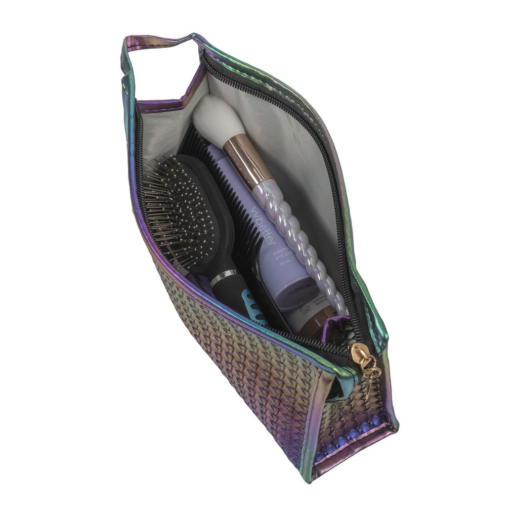 Kristaller Косметичка женская Knitted rope pattern, перламутр синий - Sunflower фото 3