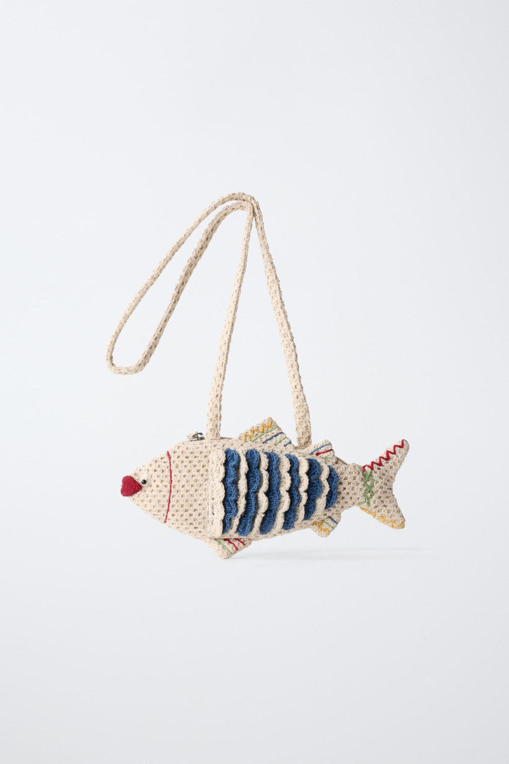 BANDOLERA PEZ CROCHET / Azul