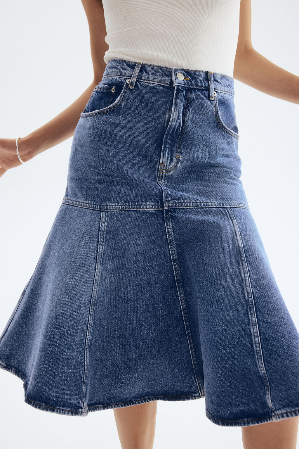 Falda denim con vuelo - H&m фото 7
