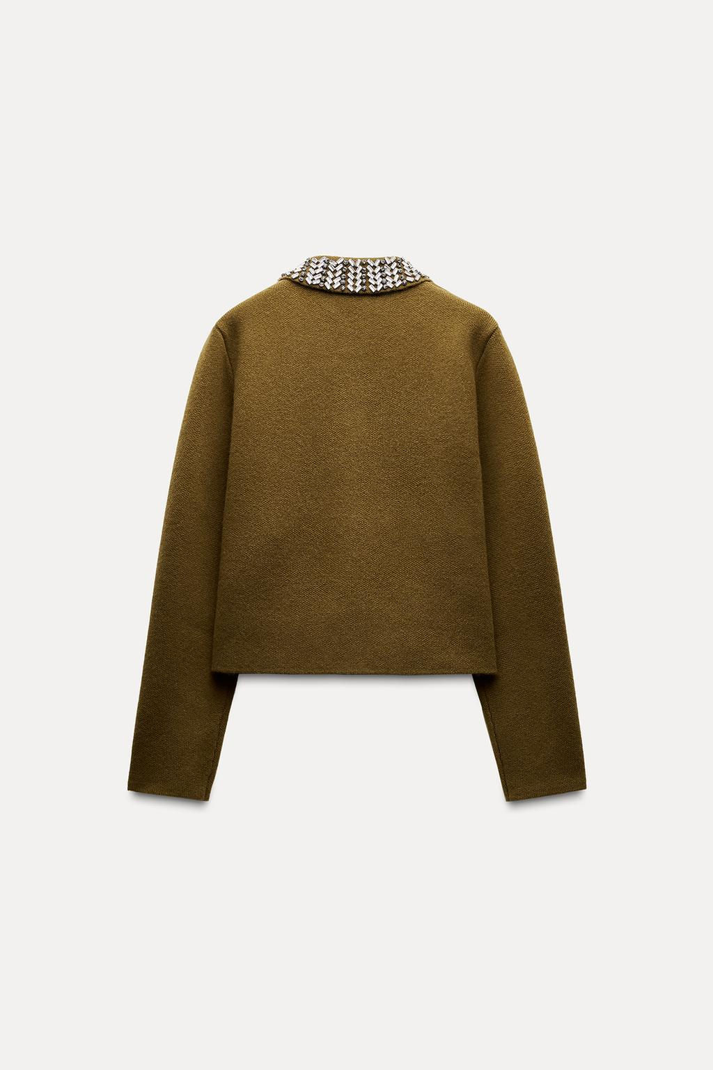 100% WOOL JACKET WITH JEWELLED LAPELS - Zara фото 10