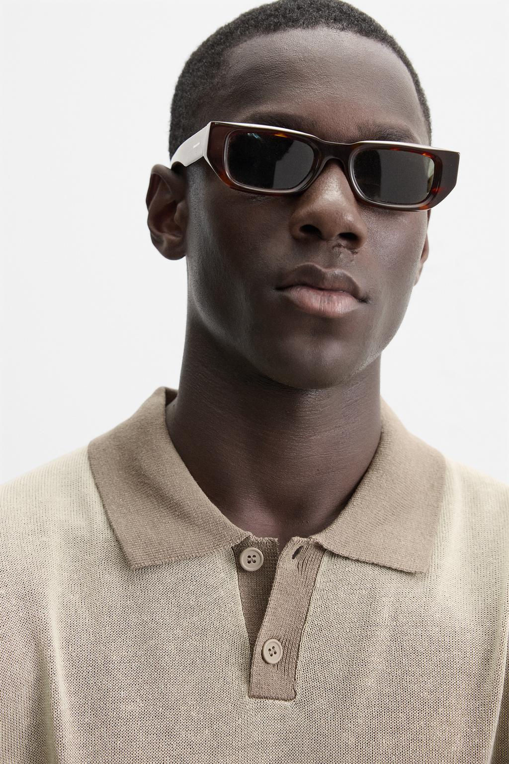 CONTRAST KNIT POLO SHIRT - Zara фото 5