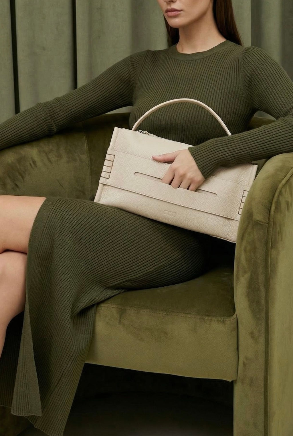 Сумка Stitch DBR 31141 светлый крем  фото 2