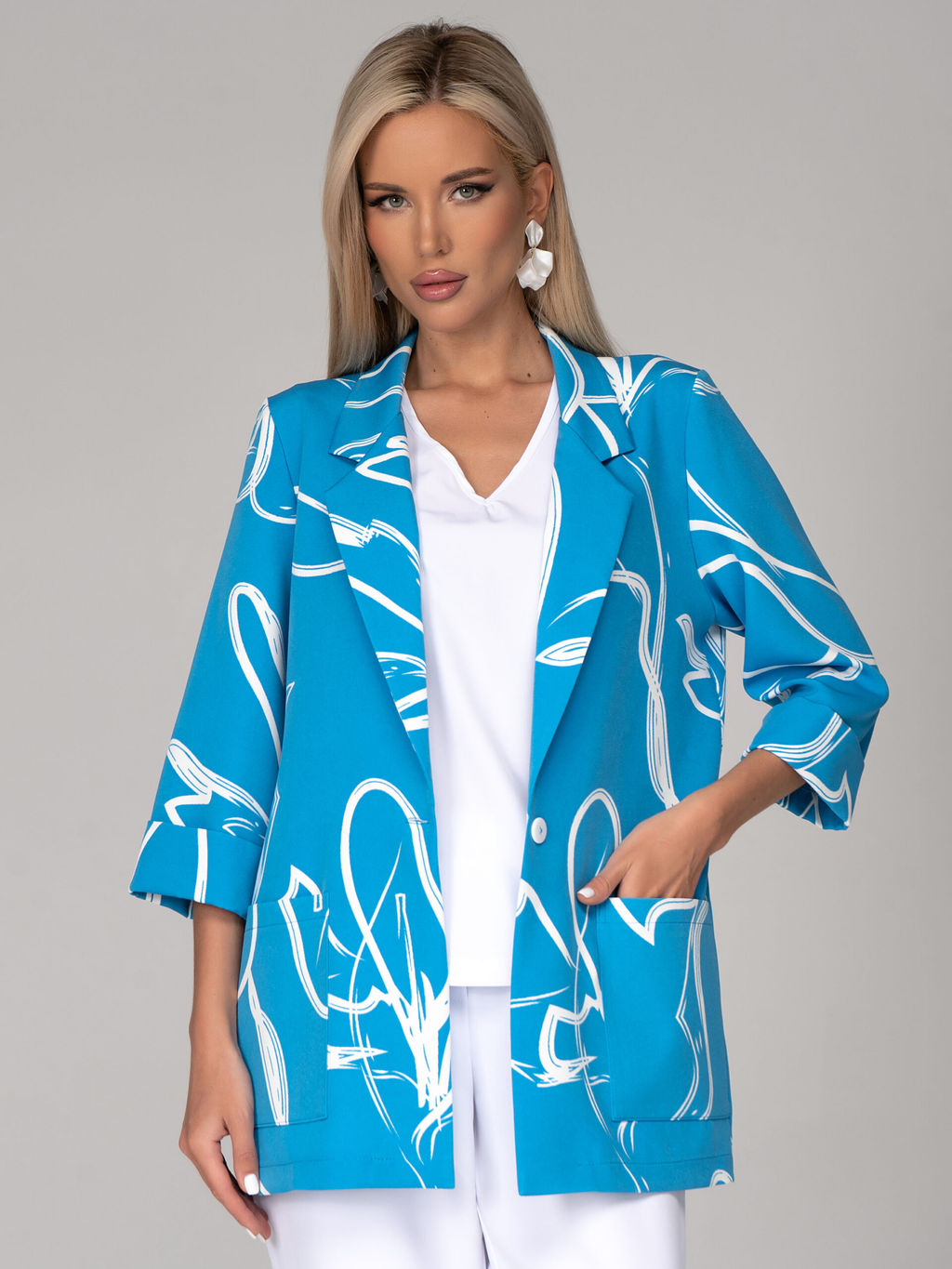 Пиджак Шерри (голубой) - Эльза фото 16