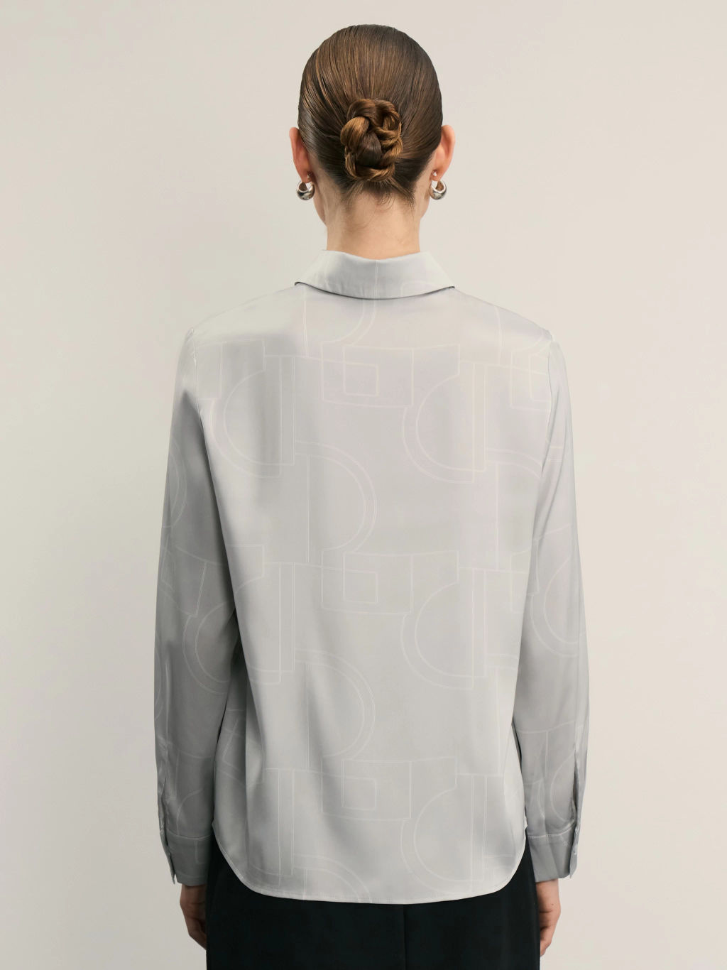 Атласная блузка с принтом / Zarina  фото 5