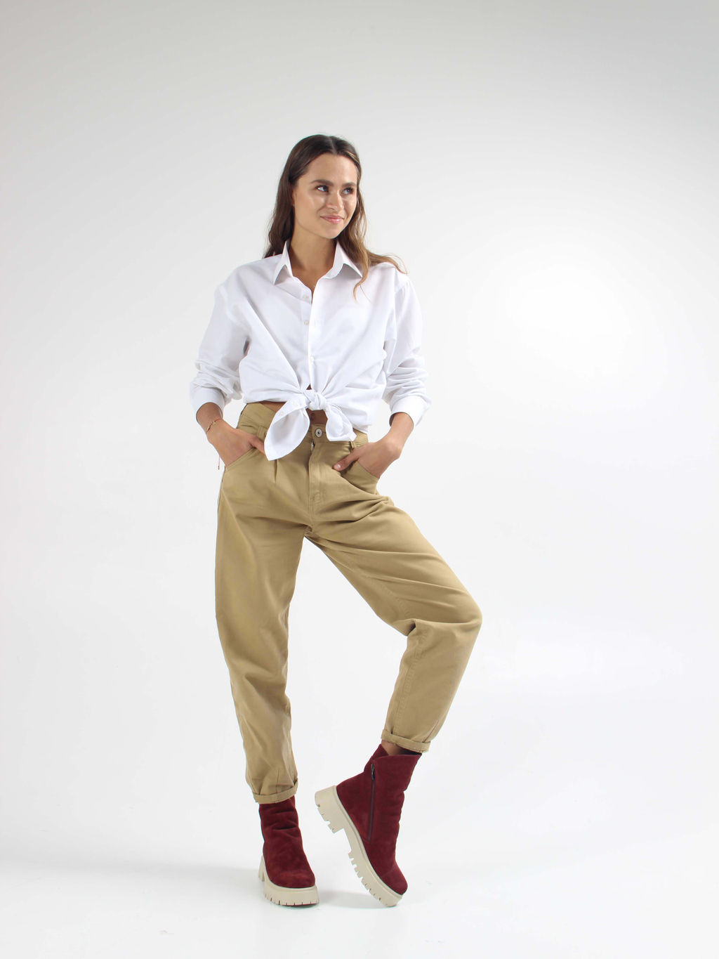 Ботинки 233.2094be. Бордо замша/Шерсть