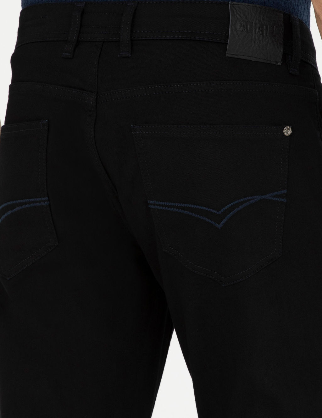 Koyu Lacivert Slim Fit Pamuklu Jean Pantolon