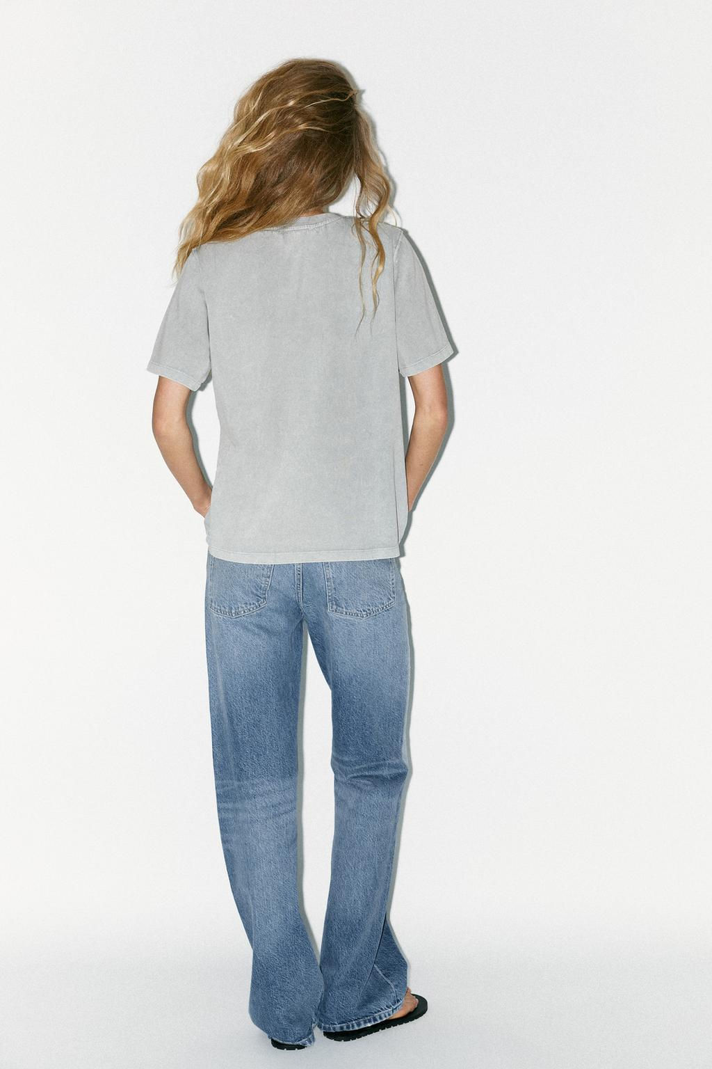 JEWEL FADED-EFFECT T-SHIRT - Zara фото 4