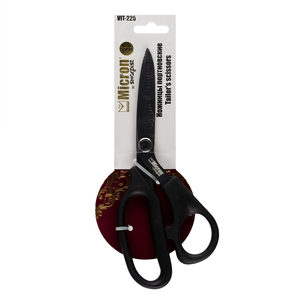 Ножницы Micron by Sharpist Smart VIT-225 портновские на подложке с европодвесом 204 мм тефлоновые