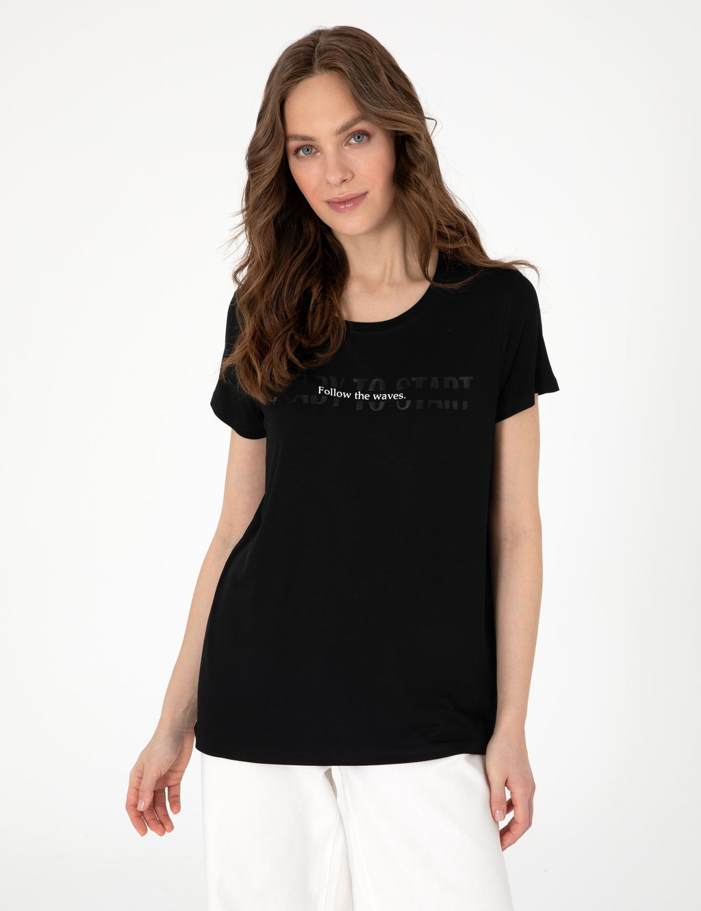 Siyah Regular Fit Ti__rt