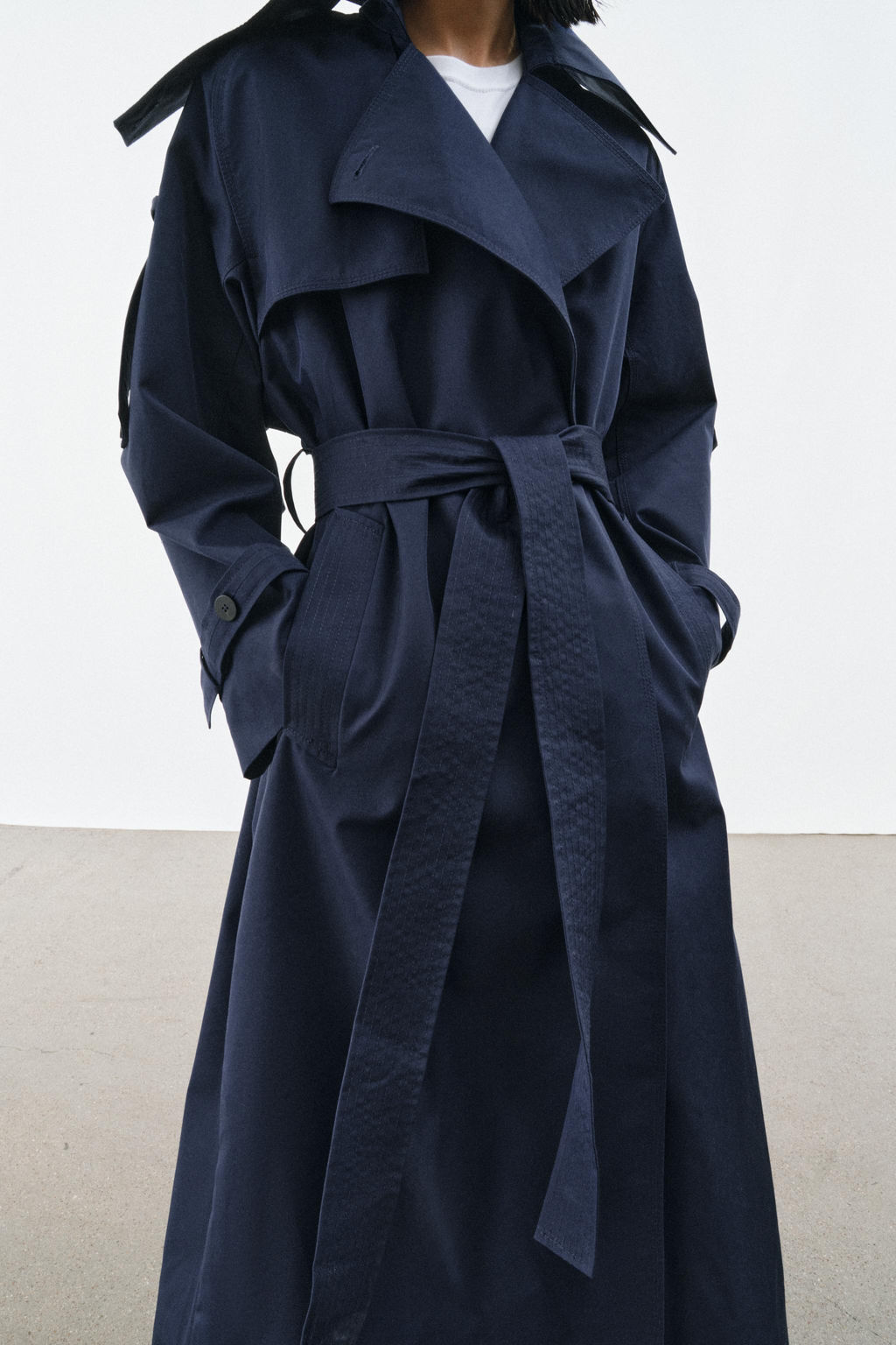 TRENCH OVERSIZE CINTUR?N ZW COLLECTION / Azul - Zara фото 4