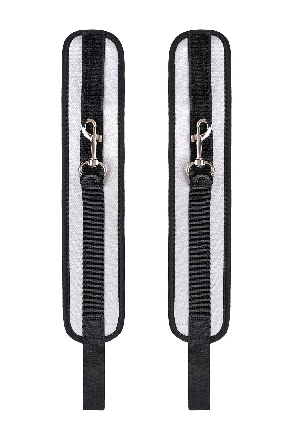 Поножи Anonymo #0157, полиэстер, черно-серебристый, 28,5 см