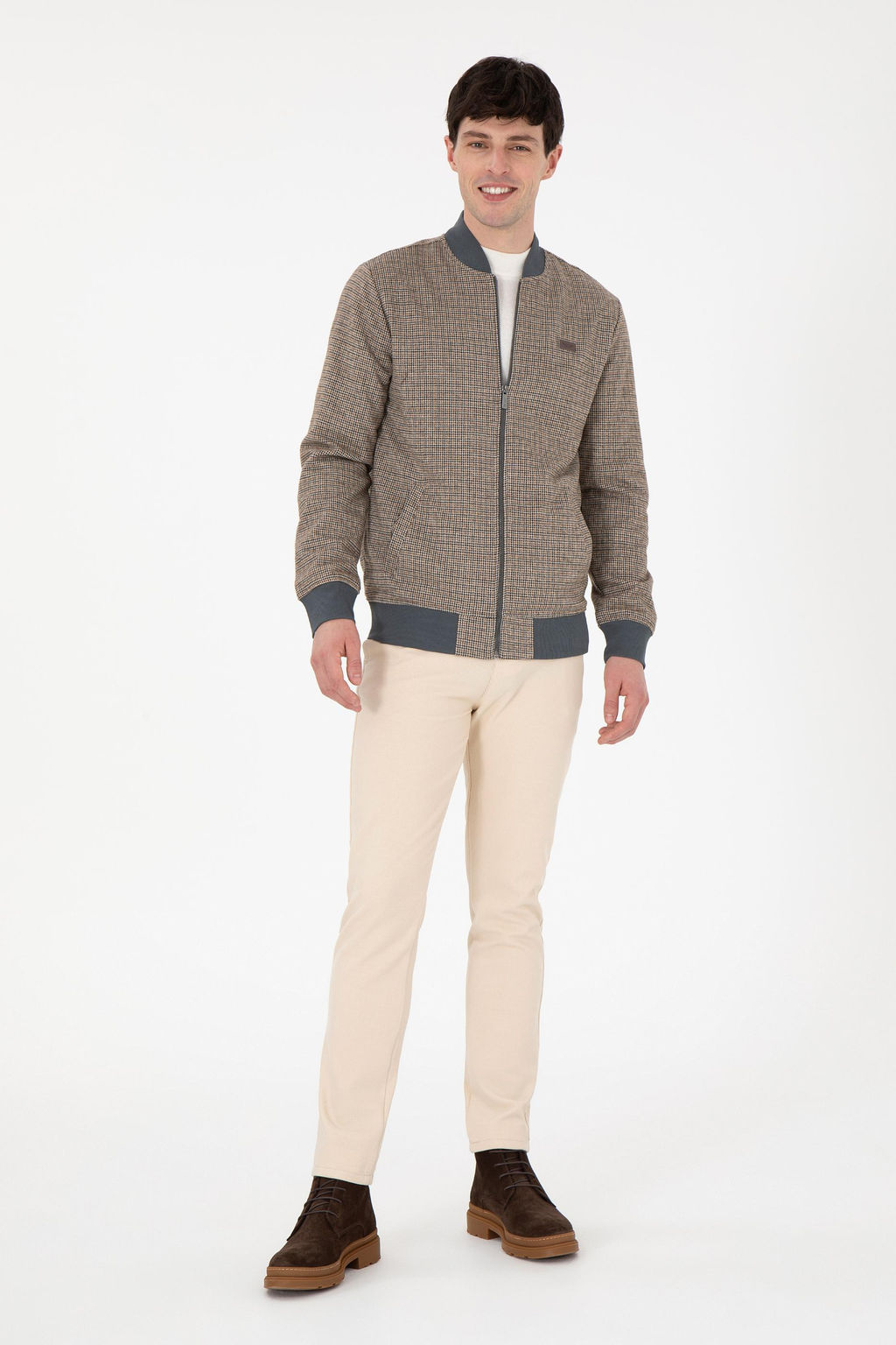 Мужские кремовые брюки из парусины Неожиданная скидка в корзине - U.s. polo assn фото 3