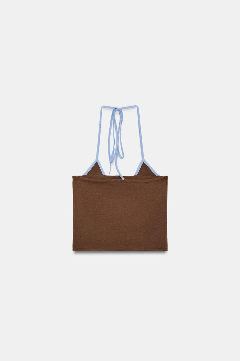 TOP CROP HALTER VIVOS / Marr?n-Azul - Zara фото 6