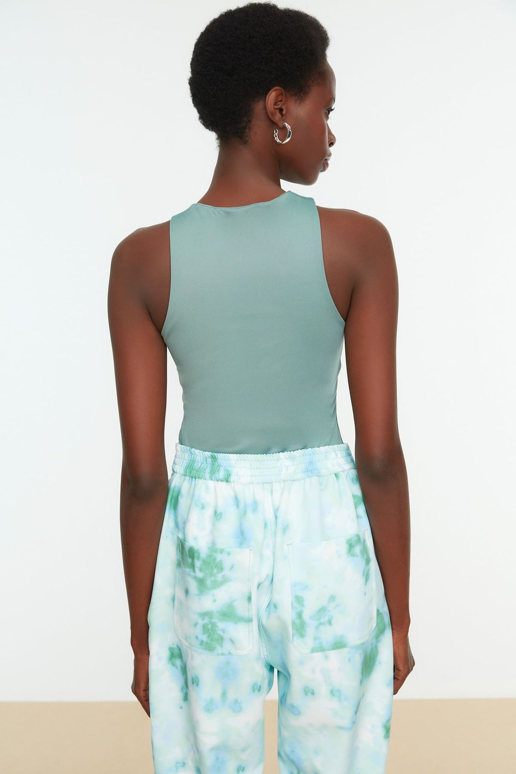 Mint Halter Yaka Vucuda Oturan Esnek Alttan C?tc?tl? Orme Body TWOSS20BD0044