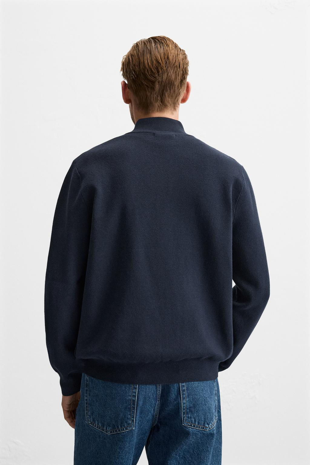 MOCK NECK CARDIGAN WITH ZIP - Zara фото 3