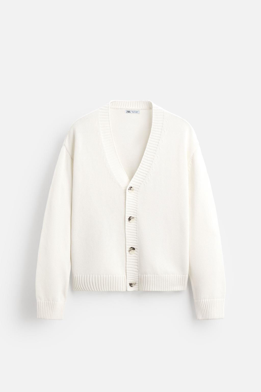 TEXTURED COTTON CARDIGAN - Zara фото 15