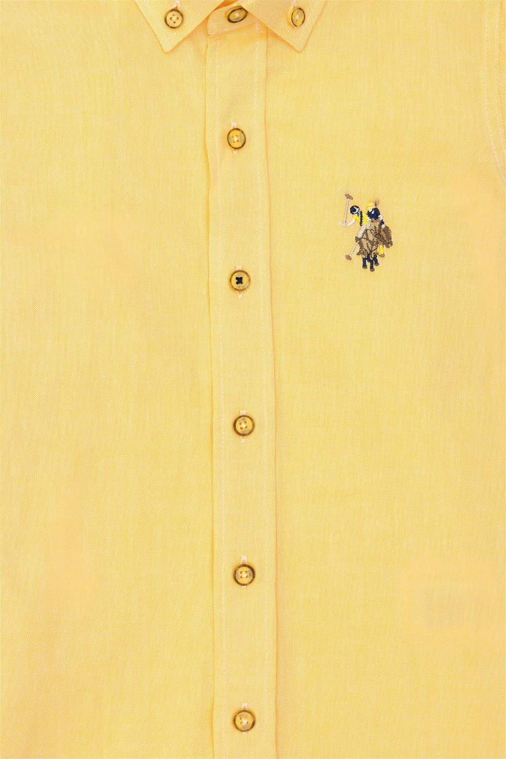 U. S. Polo Assn Желтая базовая рубашка с длинным рукавом для мальчика - U.s. polo assn фото 4