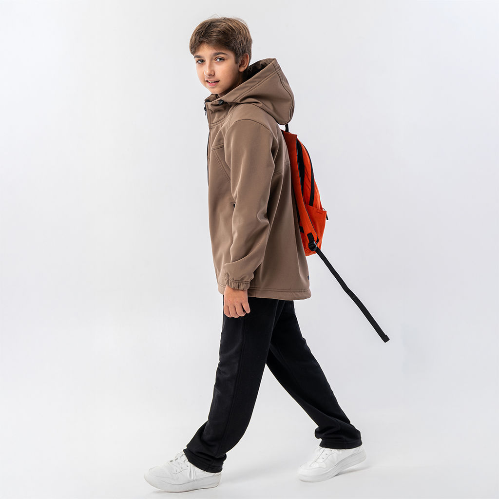 RODOS Куртка софтшелл для мальчика демисезон М-311д Тёмно-серый  фото 24