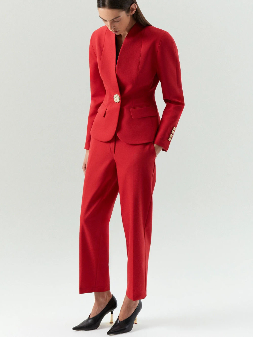 ЕМКА / Брюки зауженного кроя с шерстью - Emka фото 2