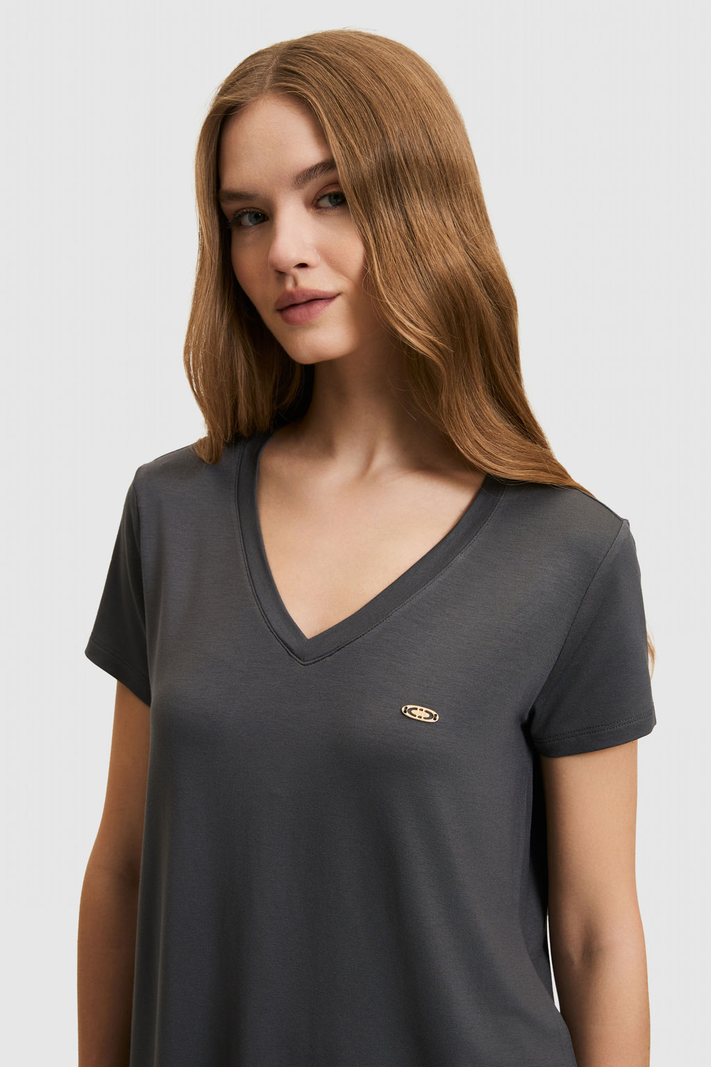 Kad_n Antrasit V Yaka Basic Ti__rt - U.s. polo assn фото 2