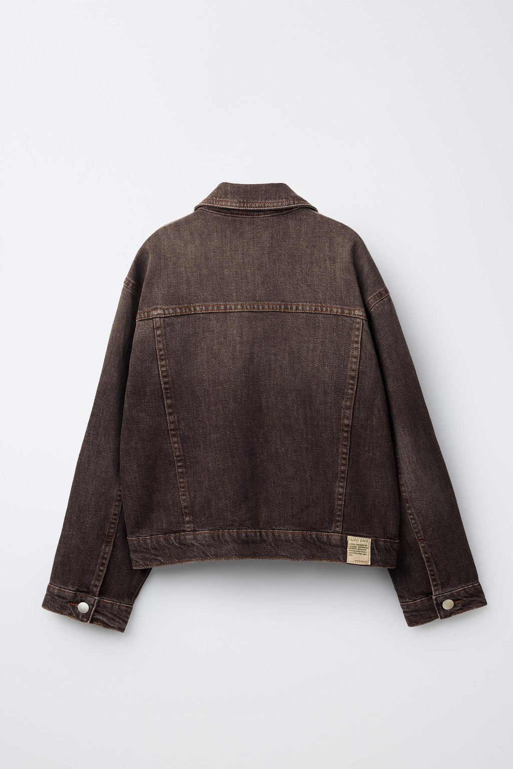 CAZADORA DENIM EFECTO LAVADO / Marr?n - Zara фото 3