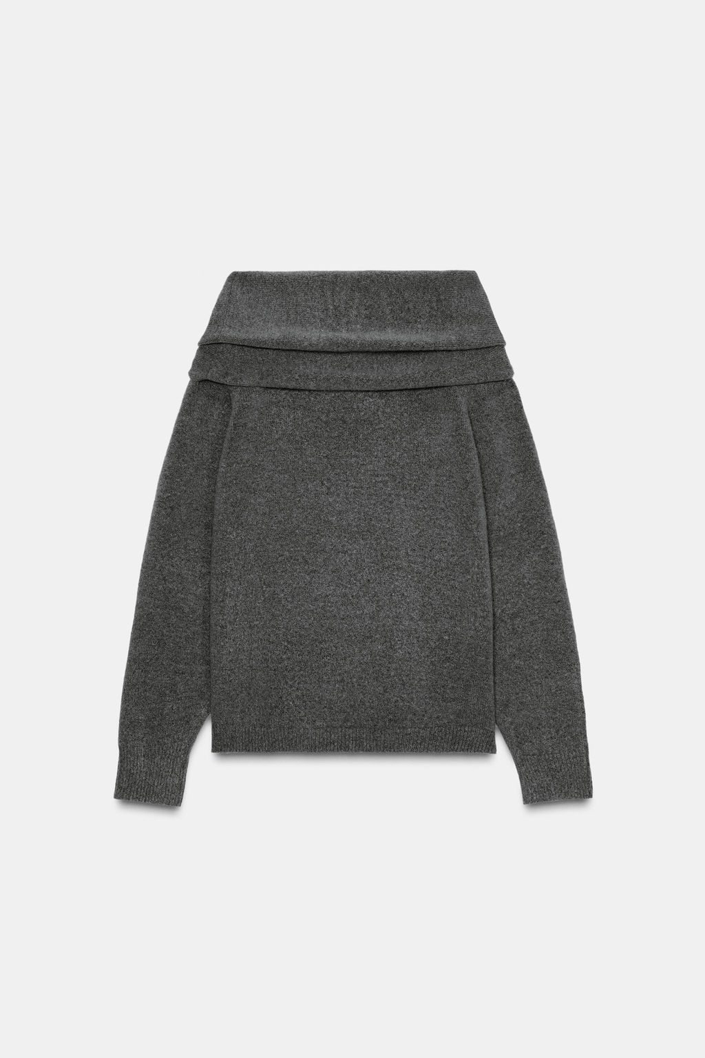 KNIT OFF-THE-SHOULDER SWEATER WITH METAL APPLIQU_ - Zara фото 2