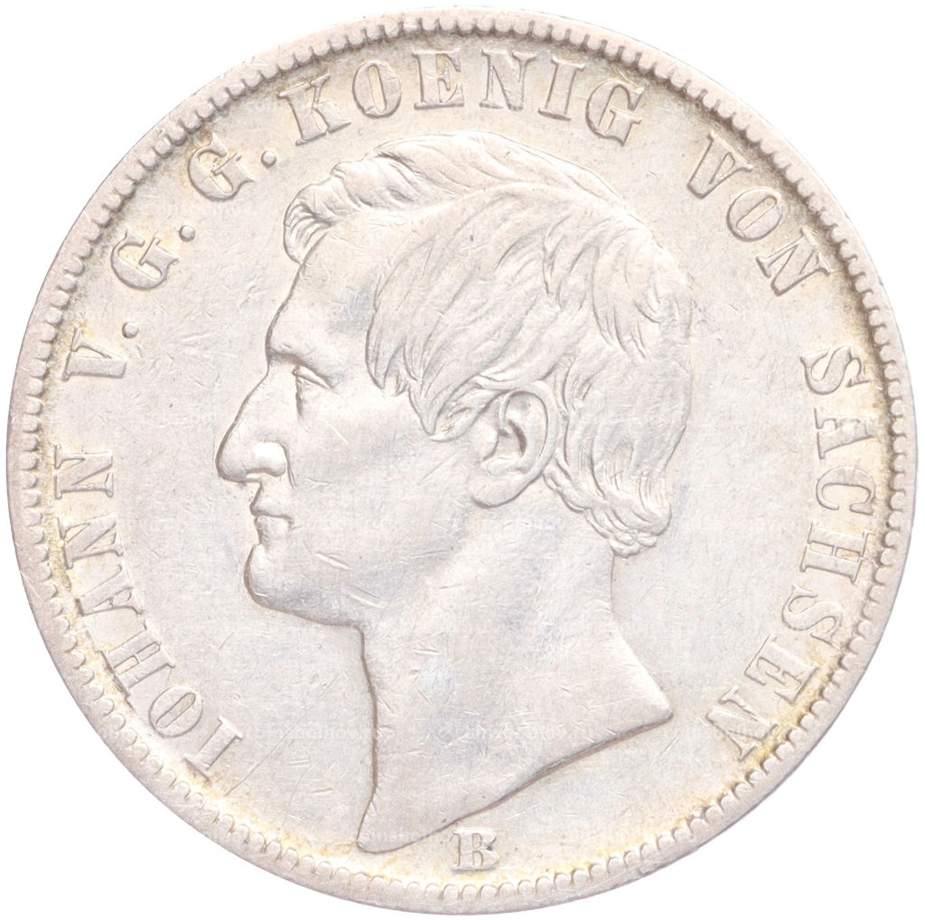 Монета 1 талер 1871 года B Саксония