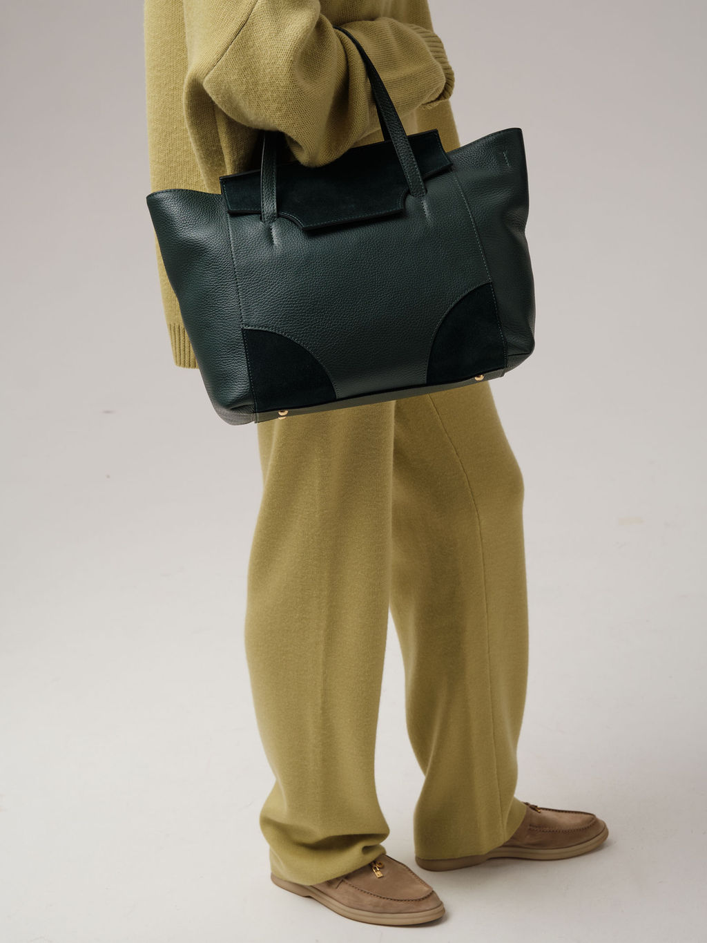 Кожаная сумка Deboro 30274 темно-зеленый