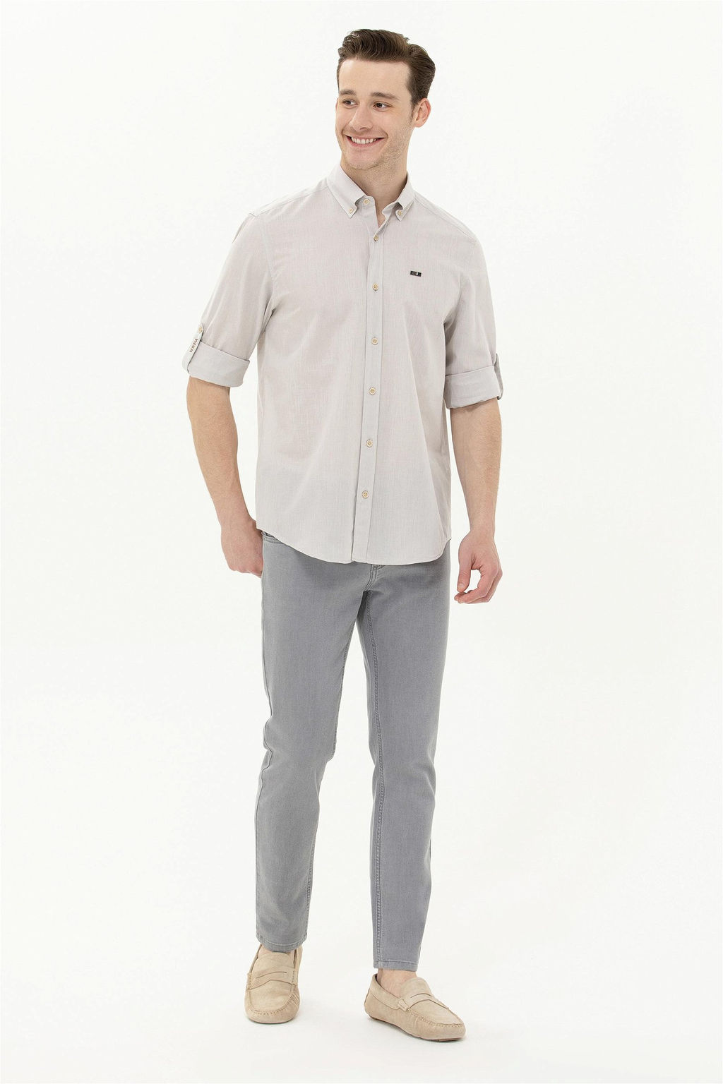 Мужская рубашка с длинным рукавом Stone Неожиданная скидка в корзине - U.s. polo assn фото 4