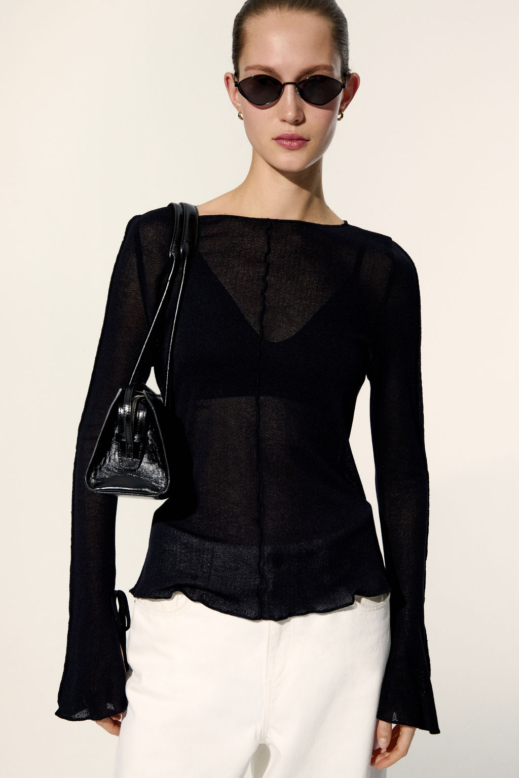 Top de punto con escote barco - H&m фото 3