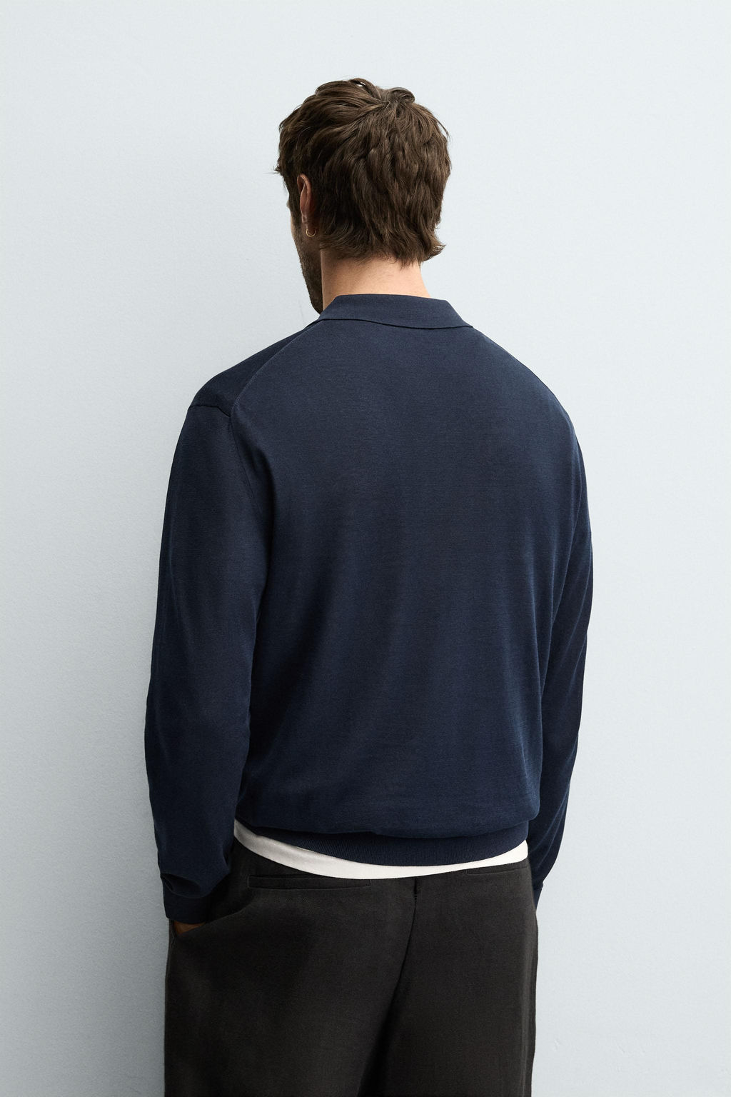 KNIT COTTON-SILK POLO SHIRT - Zara фото 3