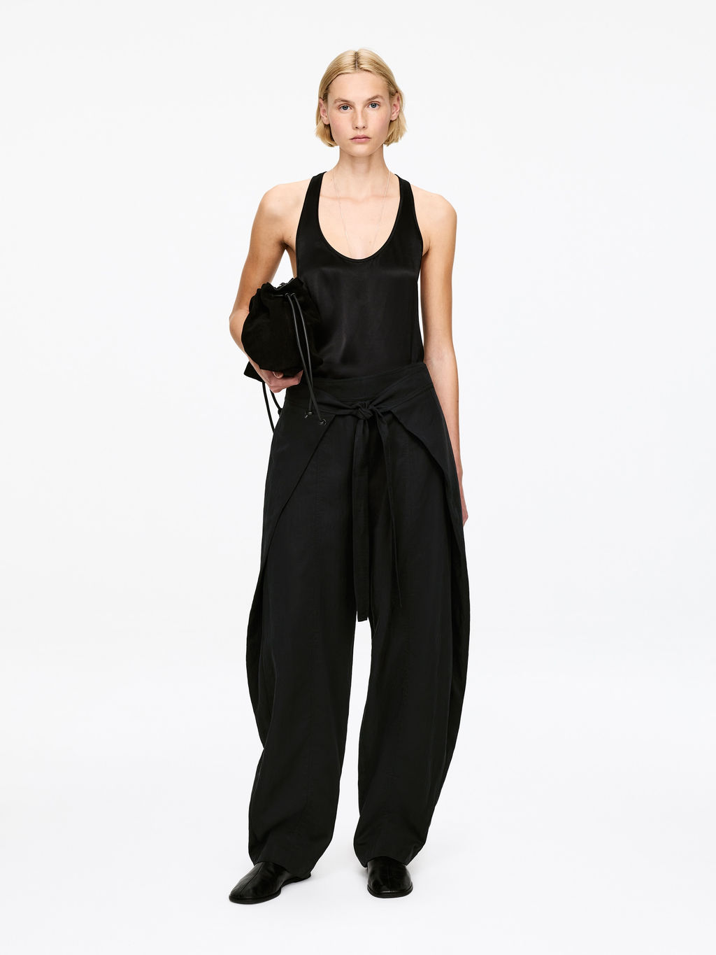 Pantalones de sastre con delantero cruzado - H&m фото 3