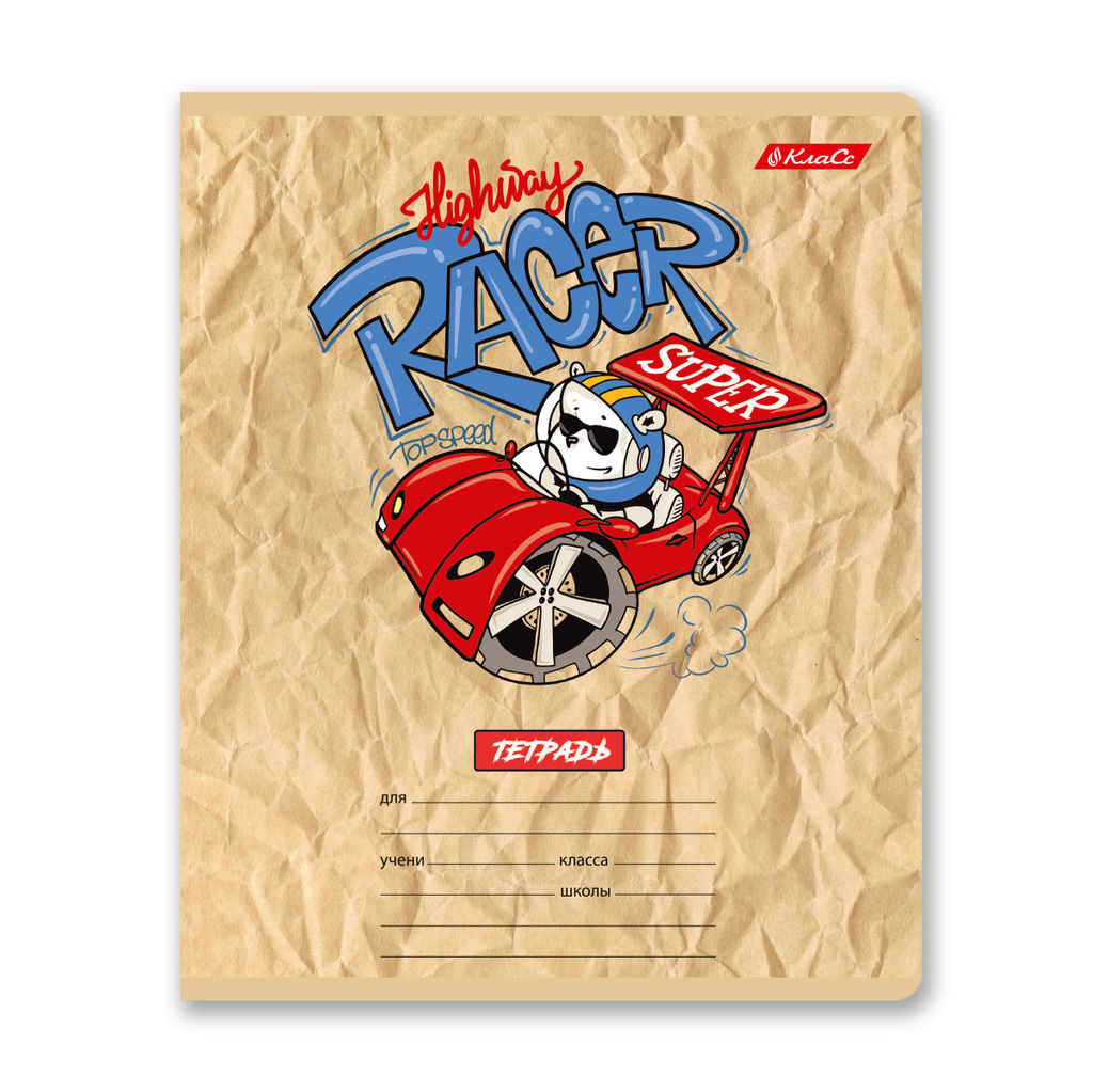 Светоч 12ТЕТк-003 Тетрадь ученическая школьная, выборочный лак, A5 12 л. на скобе 65 г/кв.м , белизна 100 % 25 шт. клетка 000702 Весёлый Райдер фото 8